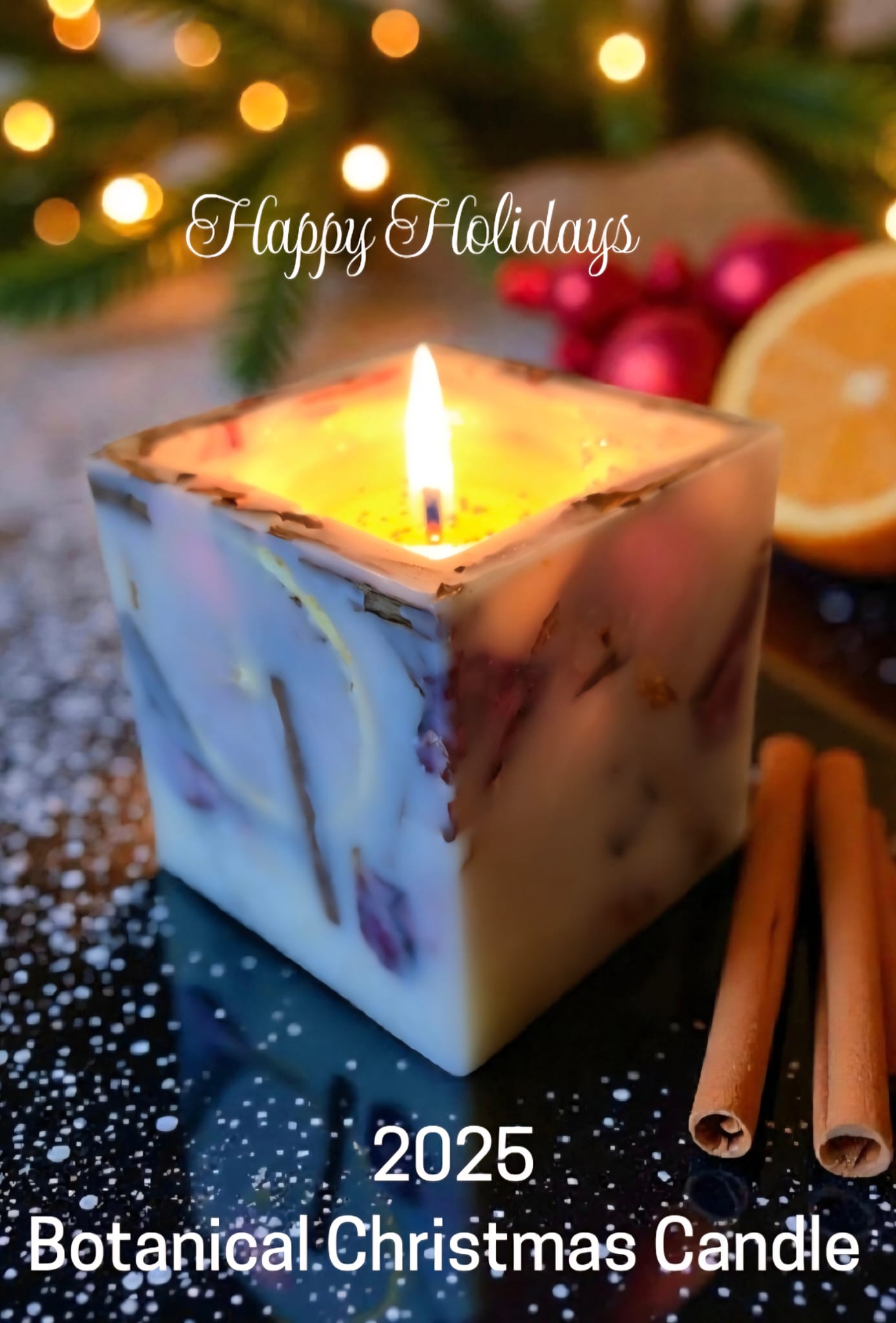 Natural Botanical Scented Christmas Candle