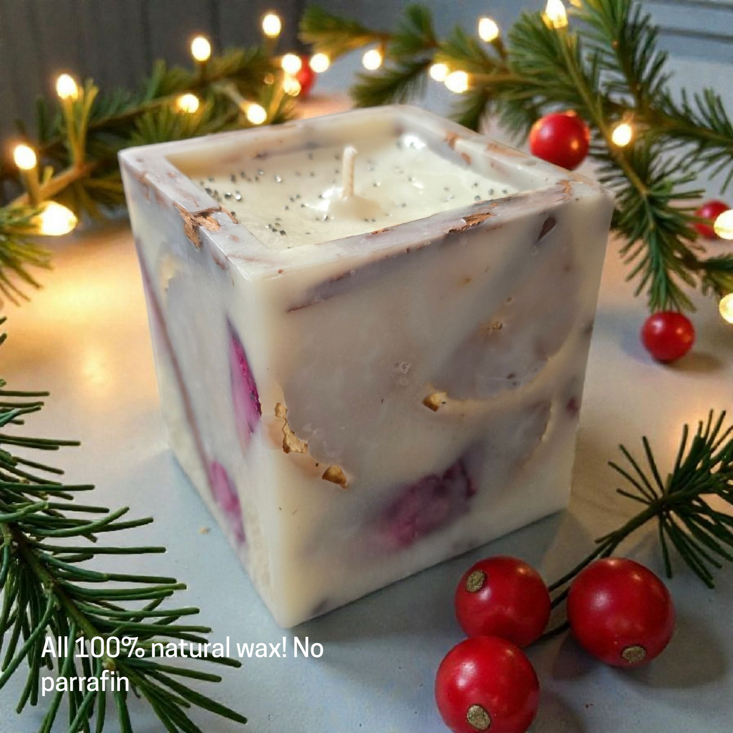Natural Botanical Scented Christmas Candle