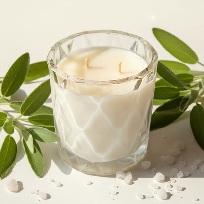 Wood Sage & Sea Salt Soy Candle | Handmade | Essex, UK